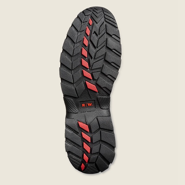 Red Wing Hiking Boots Brown/Black - Red Wing Mens Truhiker - 6-inch Safety Toe - QRWID-4368